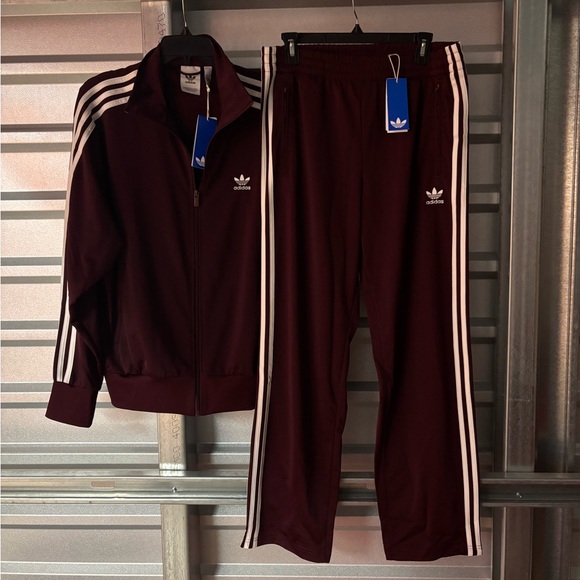 adidas Other - Adidas Firebird Maroon Burgundy Men’s Tracksuit Set IN4683 and IN4678